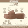 image:imageCUSHIONAIRE Siren Raffia Platform Sandals for Women with Cushioned FootbedBrown