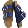 image:imageCUSHIONAIRE Laz 100 Genuine Leather Cork Footbed Slide Sandals for Women with Adjustable Buckles and Memory FoamNavy