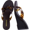 image:imageCUSHIONAIRE Mona SlipOn Lightweight Womens Sandals Comfortable Wedge Flip Flops for Women with Crossover StrapTortoise