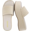 image:imageCUSHIONAIRE Siren Raffia Platform Sandals for Women with Cushioned FootbedCream