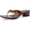 image:imageCUSHIONAIRE Toots Thong Strap Jelly Sandals for Women with Low Block HeelTortoise