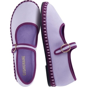 image:imageCUSHIONAIRE Missy Kids Mary Jane Flats School Shoes for Girls with Adjustable BuckleLavenderPurple