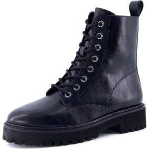 image:imageCUSHIONAIRE Ryker Vegan Leather Combat Boots for Women with Side ZipperBlack