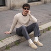 image:imageCUSHIONAIRE Caden Genuine Suede Penny Loafers for MenTan