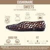 image:imageCUSHIONAIRE Sweets Ballet Jelly Flats for Women with Crystal DetailsChocolate
