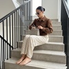 image:imageCUSHIONAIRE Sweets Ballet Jelly Flats for Women with Crystal DetailsMocha