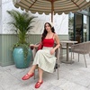 image:imageCUSHIONAIRE Syrup Mary Jane Jelly Ballet Flats for WomenRed