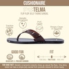 image:imageCUSHIONAIRE Telma Jelly Flip Flops for Women with Square ToeChocolate