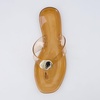 image:imageCUSHIONAIRE Telma Jelly Flip Flops for Women with Square ToeMocha