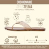 image:imageCUSHIONAIRE Telma Jelly Flip Flops for Women with Square ToeMocha