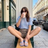 image:imageCUSHIONAIRE Toots Thong Strap Jelly Sandals for Women with Low Block HeelBlue