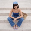 image:imageCUSHIONAIRE Toots Thong Strap Jelly Sandals for Women with Low Block HeelBlue