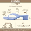 image:imageCUSHIONAIRE Toots Thong Strap Jelly Sandals for Women with Low Block HeelBlue