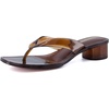 image:imageCUSHIONAIRE Toots Thong Strap Jelly Sandals for Women with Low Block HeelChocolate