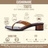 image:imageCUSHIONAIRE Toots Thong Strap Jelly Sandals for Women with Low Block HeelChocolate
