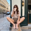 image:imageCUSHIONAIRE Toots Thong Strap Jelly Sandals for Women with Low Block HeelClear