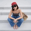 image:imageCUSHIONAIRE Toots Thong Strap Jelly Sandals for Women with Low Block HeelClear