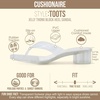 image:imageCUSHIONAIRE Toots Thong Strap Jelly Sandals for Women with Low Block HeelClear