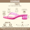 image:imageCUSHIONAIRE Toots Thong Strap Jelly Sandals for Women with Low Block HeelPink