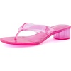 image:imageCUSHIONAIRE Toots Thong Strap Jelly Sandals for Women with Low Block HeelPink