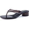image:imageCUSHIONAIRE Toots Thong Strap Jelly Sandals for Women with Low Block HeelSmoke