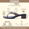 image:imageCUSHIONAIRE Toots Thong Strap Jelly Sandals for Women with Low Block HeelSmoke