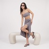 image:imageCUSHIONAIRE Toots Thong Strap Jelly Sandals for Women with Low Block HeelSmoke