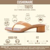 image:imageCUSHIONAIRE Toots Thong Strap Jelly Sandals for Women with Low Block HeelWhiskey