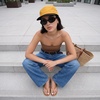 image:imageCUSHIONAIRE Toots Thong Strap Jelly Sandals for Women with Low Block HeelWhiskey