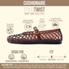 image:imageCUSHIONAIRE Twist Mary Jane Jelly Flats for Women with Adjustable BuckleChocolate