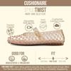 image:imageCUSHIONAIRE Twist Mary Jane Jelly Flats for Women with Adjustable BuckleMocha