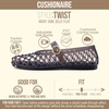 image:imageCUSHIONAIRE Twist Mary Jane Jelly Flats for Women with Adjustable BuckleSmoke