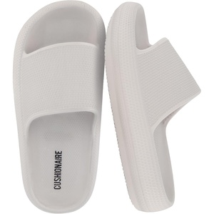 image:imageCUSHIONAIRE FeatherK Cloud Slides EVA Waterproof Pool Sandals for KidsLt Grey