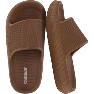 image:imageCUSHIONAIRE FeatherK Cloud Slides EVA Waterproof Pool Sandals for KidsMocha