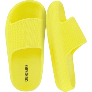 image:imageCUSHIONAIRE FeatherK Cloud Slides EVA Waterproof Pool Sandals for KidsSunny Yellow