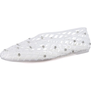 image:imageCUSHIONAIRE Sweets Ballet Jelly Flats for Women with Crystal DetailsClear