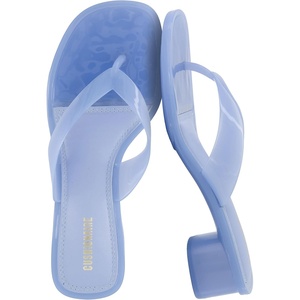 image:imageCUSHIONAIRE Toots Thong Strap Jelly Sandals for Women with Low Block HeelBlue