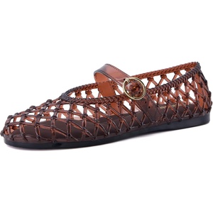 image:imageCUSHIONAIRE Twist Mary Jane Jelly Flats for Women with Adjustable BuckleChocolate