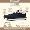 image:imageCUSHIONAIRE Kicks Fashion Sneakers for Women Lightweight NonSlip Lace Up Shoes with Memory FoamBlack