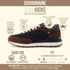 image:imageCUSHIONAIRE Kicks Fashion Sneakers for Women Lightweight NonSlip Lace Up Shoes with Memory FoamBrownBlack