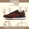 image:imageCUSHIONAIRE Kicks Fashion Sneakers for Women Lightweight NonSlip Lace Up Shoes with Memory FoamBrownNavy