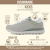 image:imageCUSHIONAIRE Kicks Fashion Sneakers for Women Lightweight NonSlip Lace Up Shoes with Memory FoamKhaki
