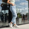 image:imageCUSHIONAIRE Kicks Fashion Sneakers for Women Lightweight NonSlip Lace Up Shoes with Memory FoamKhaki