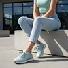image:imageCUSHIONAIRE Kicks Fashion Sneakers for Women Lightweight NonSlip Lace Up Shoes with Memory FoamMint