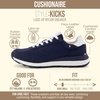 image:imageCUSHIONAIRE Kicks Fashion Sneakers for Women Lightweight NonSlip Lace Up Shoes with Memory FoamNavy