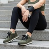 image:imageCUSHIONAIRE Kicks Fashion Sneakers for Women Lightweight NonSlip Lace Up Shoes with Memory FoamOlive