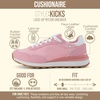 image:imageCUSHIONAIRE Kicks Fashion Sneakers for Women Lightweight NonSlip Lace Up Shoes with Memory FoamPink