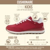 image:imageCUSHIONAIRE Kicks Fashion Sneakers for Women Lightweight NonSlip Lace Up Shoes with Memory FoamRed