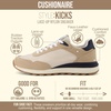 image:imageCUSHIONAIRE Kicks Fashion Sneakers for Women Lightweight NonSlip Lace Up Shoes with Memory FoamTanBlack