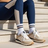 image:imageCUSHIONAIRE Kicks Fashion Sneakers for Women Lightweight NonSlip Lace Up Shoes with Memory FoamTanBlack